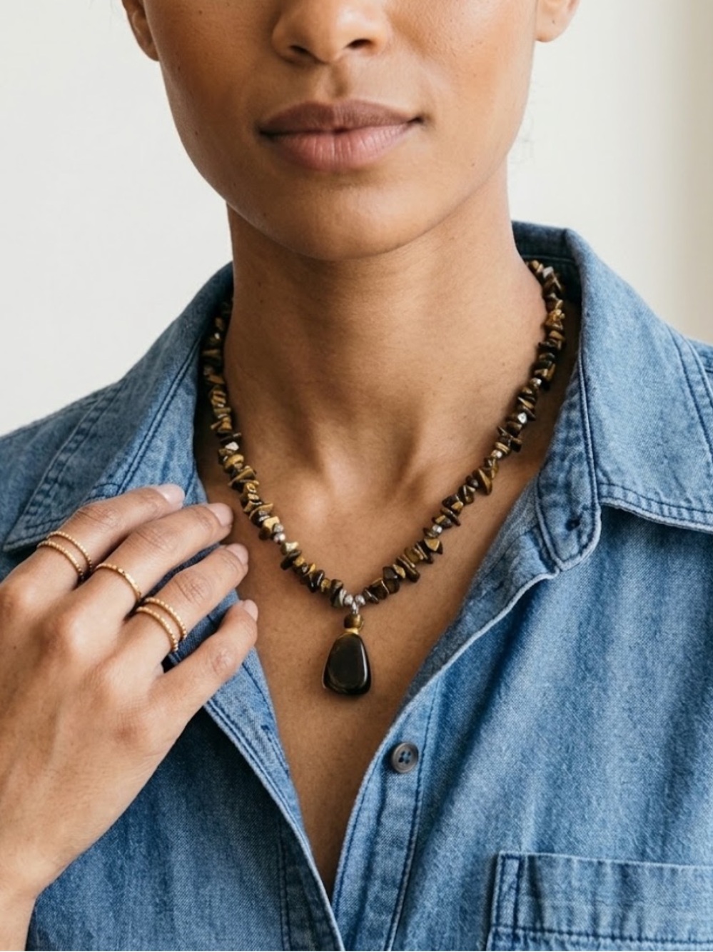 Brown Beaded Necklace